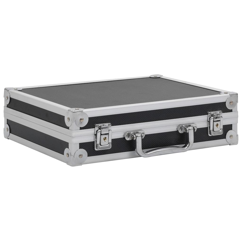 Vidaxl wapenkoffer aluminium abs zwart