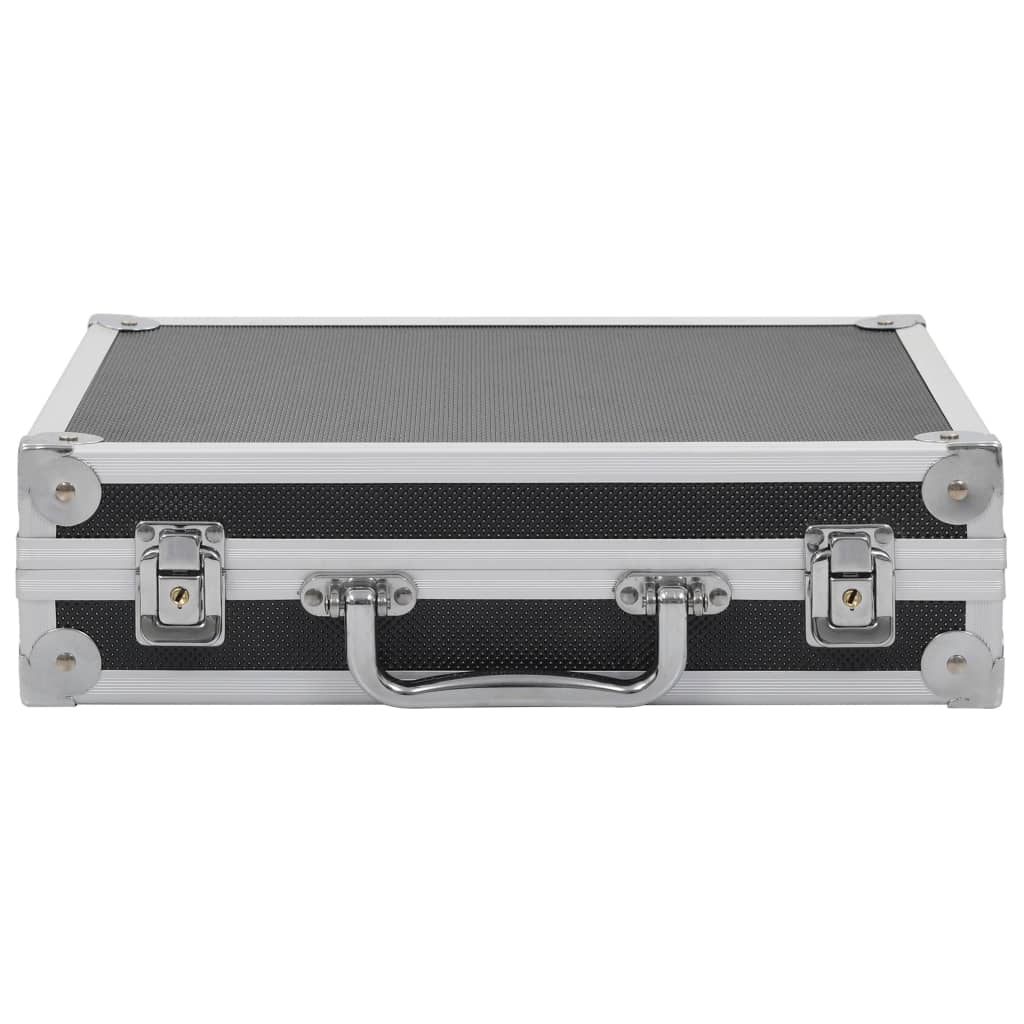 Vidaxl wapenkoffer aluminium abs zwart