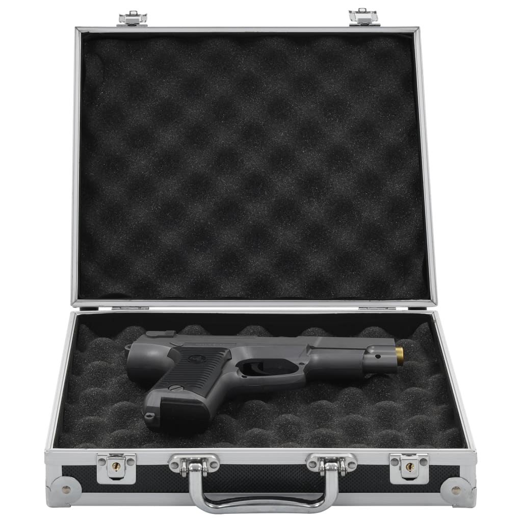 Vidaxl wapenkoffer aluminium abs zwart