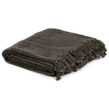 Vidaxl plaid 160x210 cm katoen antraciet en bruin