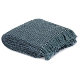 Vidaxl plaid 125x150 cm katoen indigo-blauw