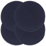 Vidaxl placemats 4 st rond 38 cm katoen effen marineblauw
