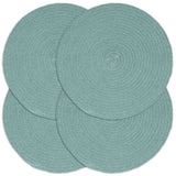 Vidaxl placemats 4 st rond 38 cm katoen effen groen