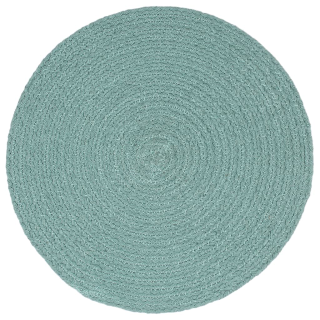 Vidaxl placemats 4 st rond 38 cm katoen effen groen