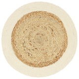 Vidaxl placemats 6 st rond 38 cm jute en katoen natuurlijk