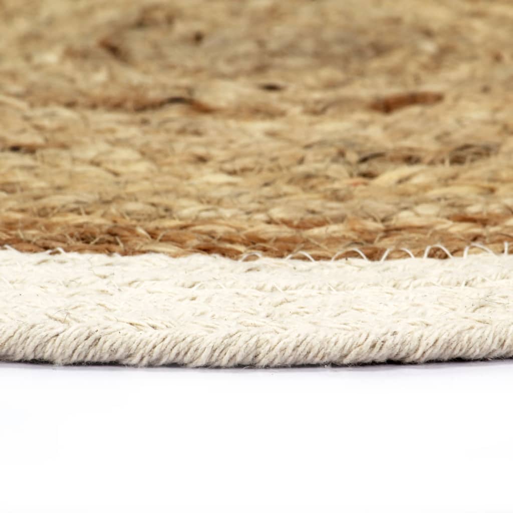 Vidaxl placemats 6 st rond 38 cm jute en katoen natuurlijk