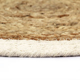 Vidaxl placemats 6 st rond 38 cm jute en katoen natuurlijk