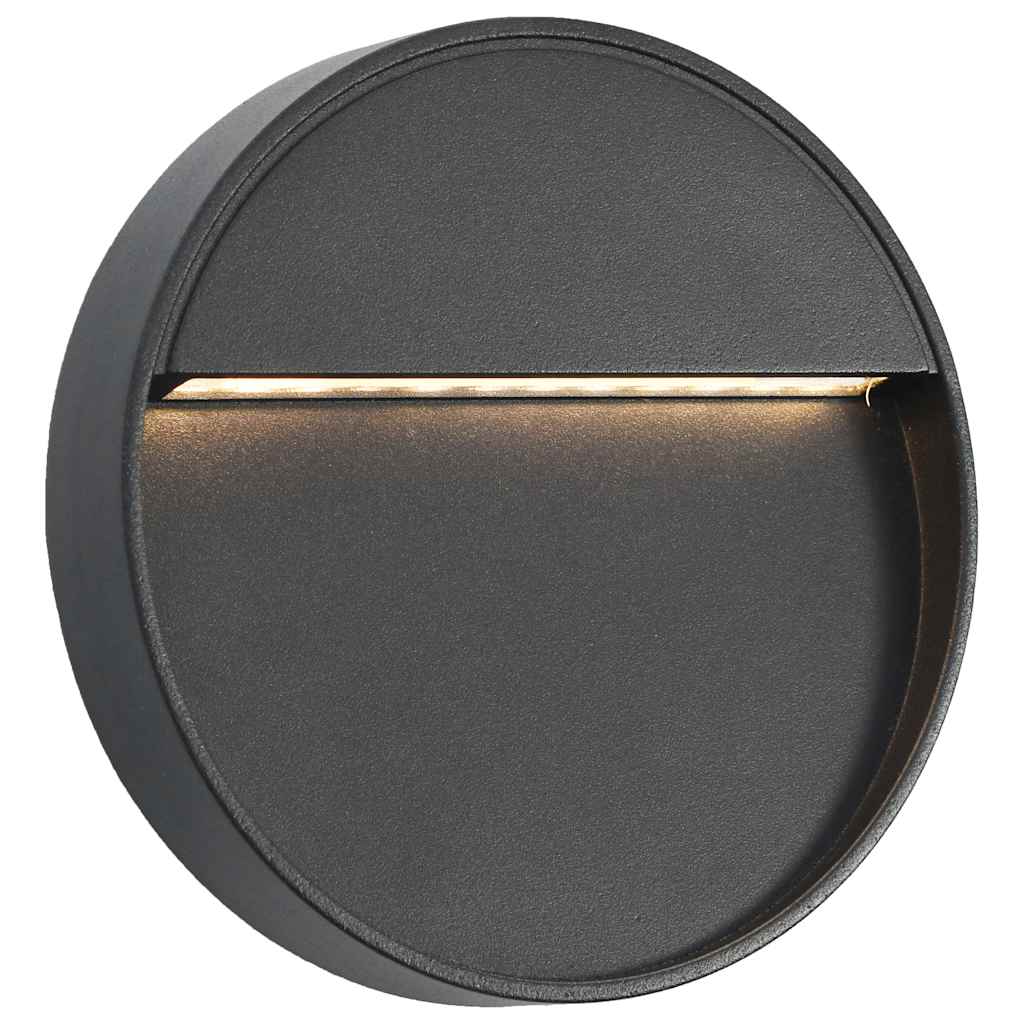 Vidaxl led-buitenwandlampen 2 st 3 w rond zwart