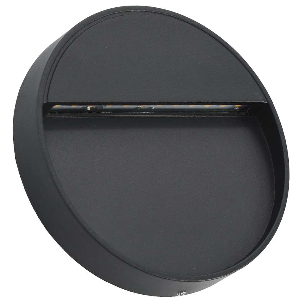 Vidaxl led-buitenwandlampen 2 st 3 w rond zwart