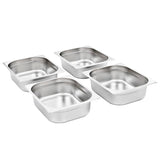 Vidaxl gastronormbakken 4 st gn 1 2 100 mm roestvrij staal