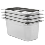 Vidaxl gastronormbakken 4 st gn 1 3 150 mm roestvrij staal
