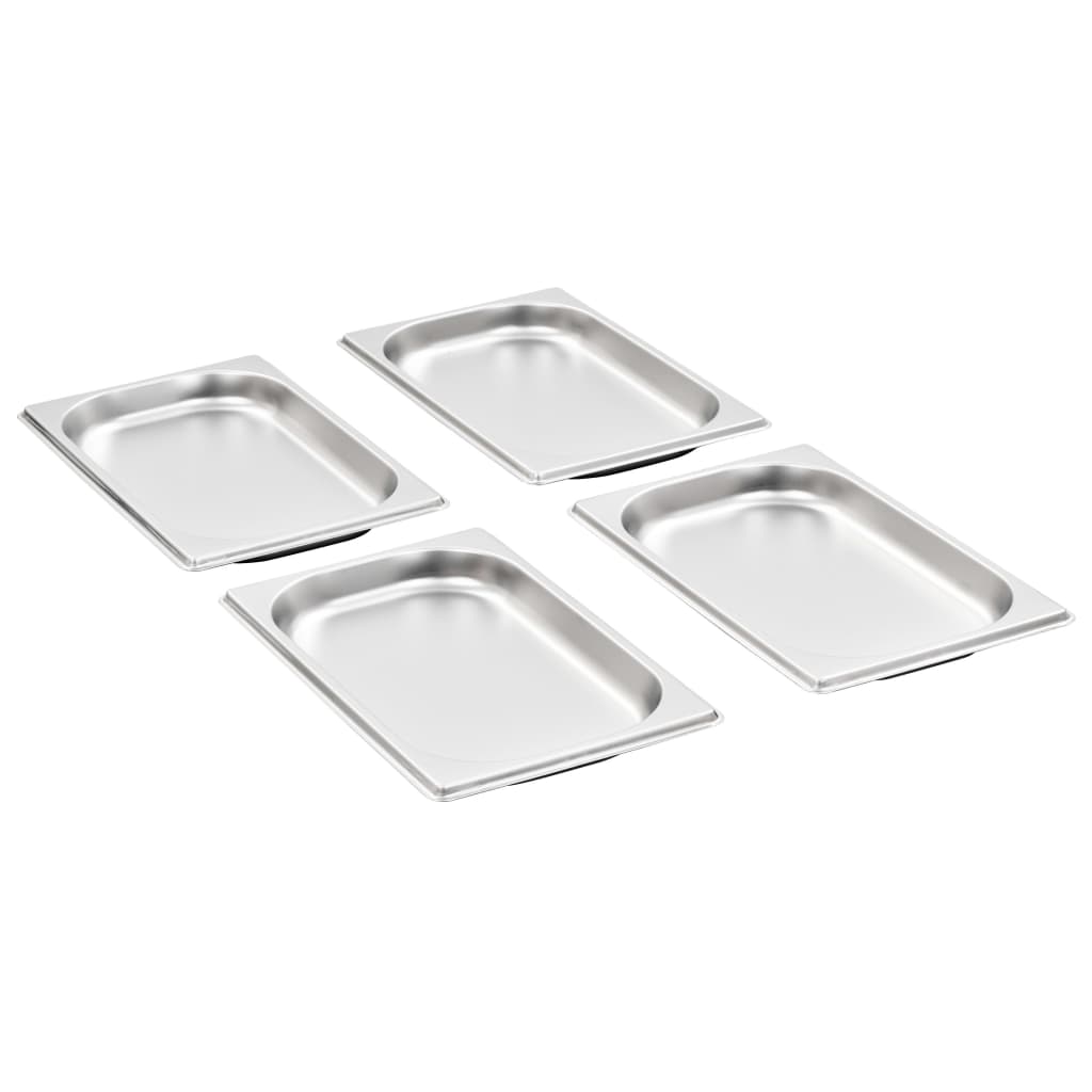 Vidaxl gastronormbakken 12 st gn 1 4 20 mm roestvrij staal