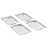 Vidaxl gastronormbakken 12 st gn 1 4 20 mm roestvrij staal