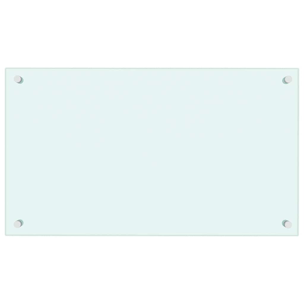 Vidaxl spatscherm keuken 70x40 cm gehard glas wit