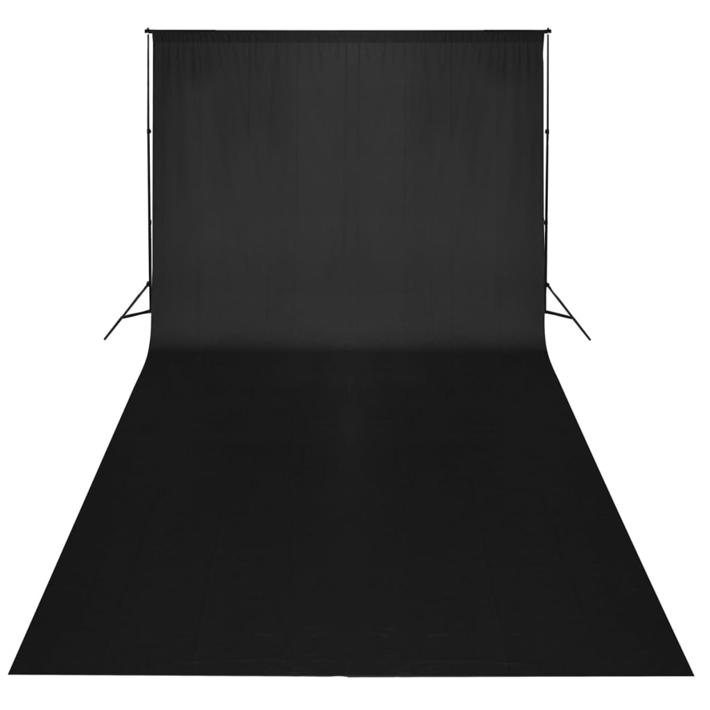 Vidaxl achtergrond zonder standaard 300x300 cm katoen zwart