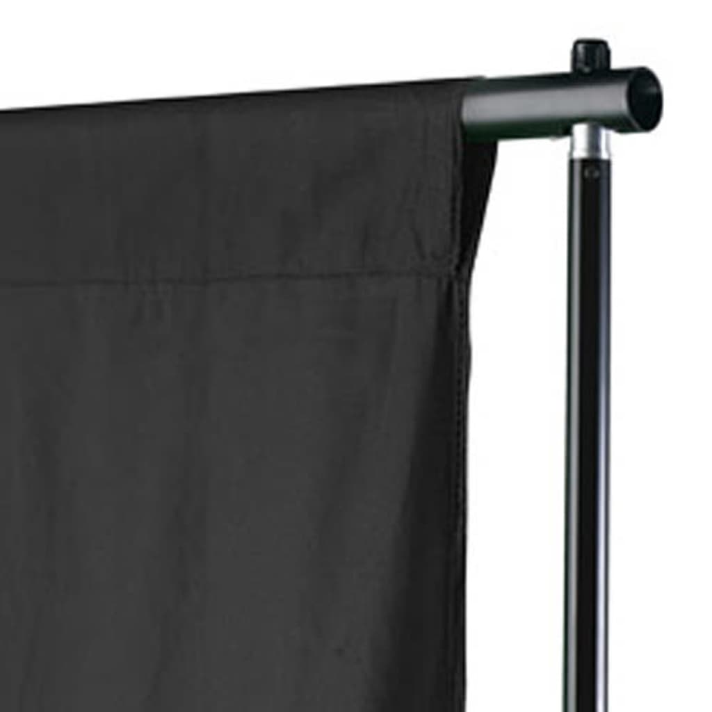 Vidaxl achtergrond zonder standaard 300x300 cm katoen zwart