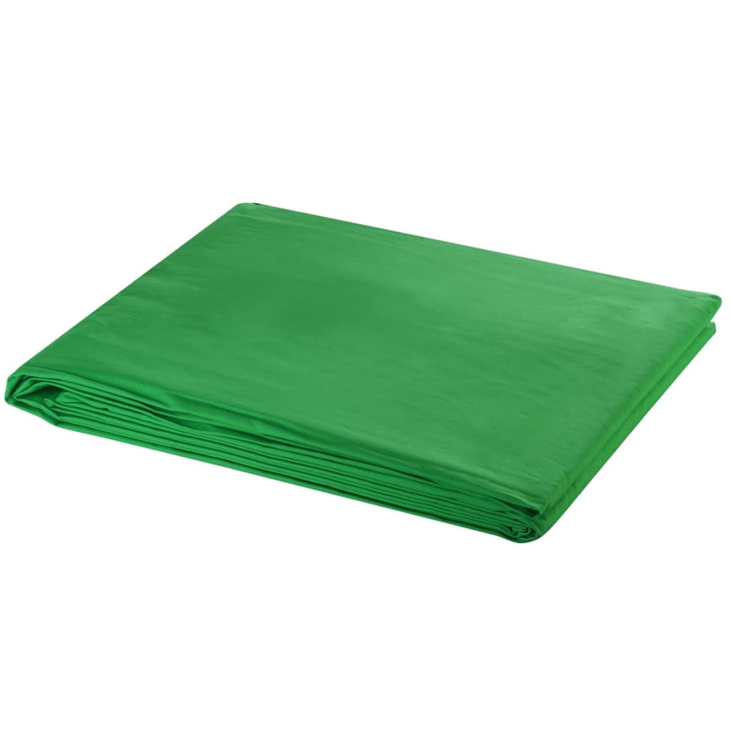 Vidaxl achtergrond zonder standaard chromakey 600x300 cm katoen groen