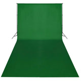 Vidaxl achtergrond zonder standaard chromakey 600x300 cm katoen groen