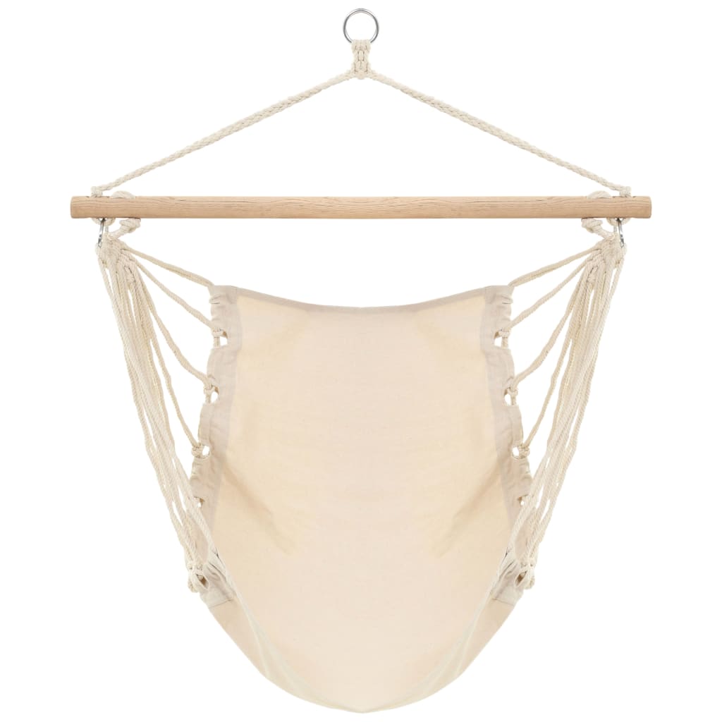 Vidaxl hangstoel creme wit (large)