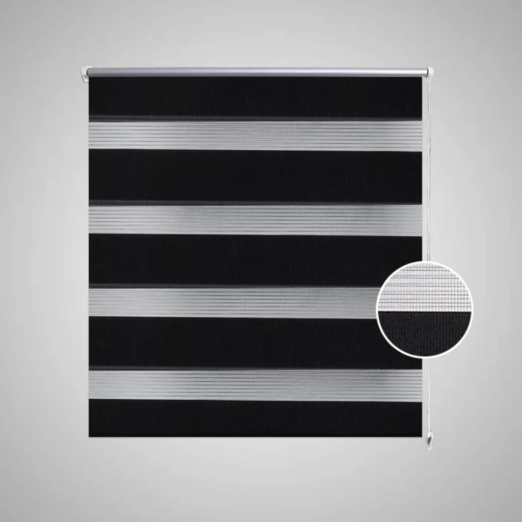 Vidaxl duo rolgordijn 50x100cm zwart