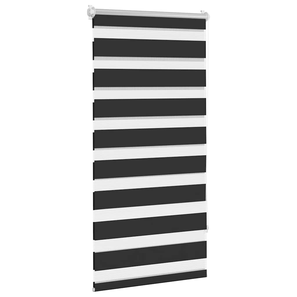 Vidaxl duo rolgordijn 80x150cm zwart