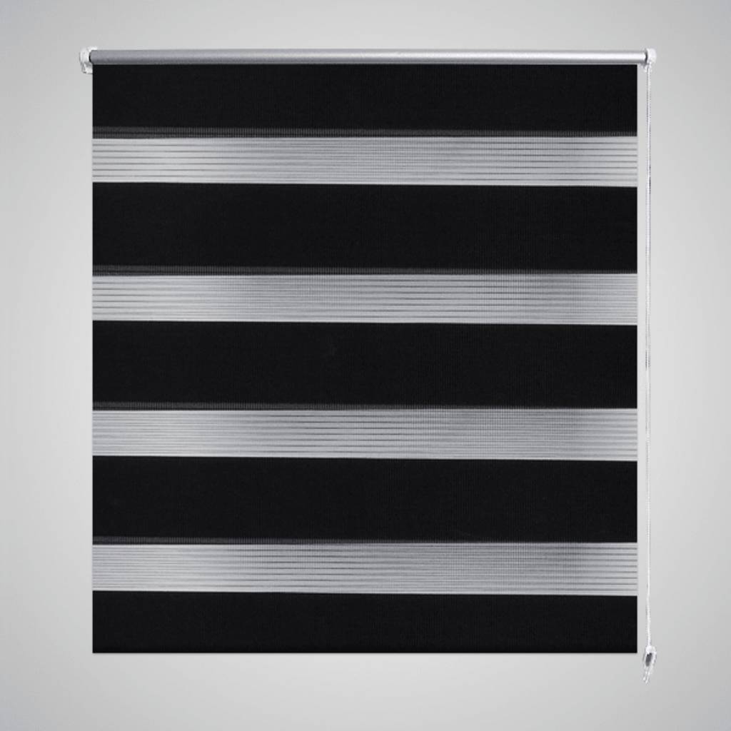 Vidaxl duo rolgordijn 80x150cm zwart