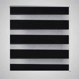 Vidaxl duo rolgordijn 80x150cm zwart