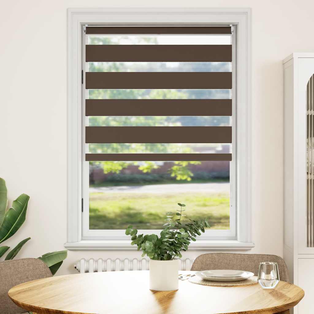 Vidaxl duo rolgordijn 100 x 175 cm koffiebruin