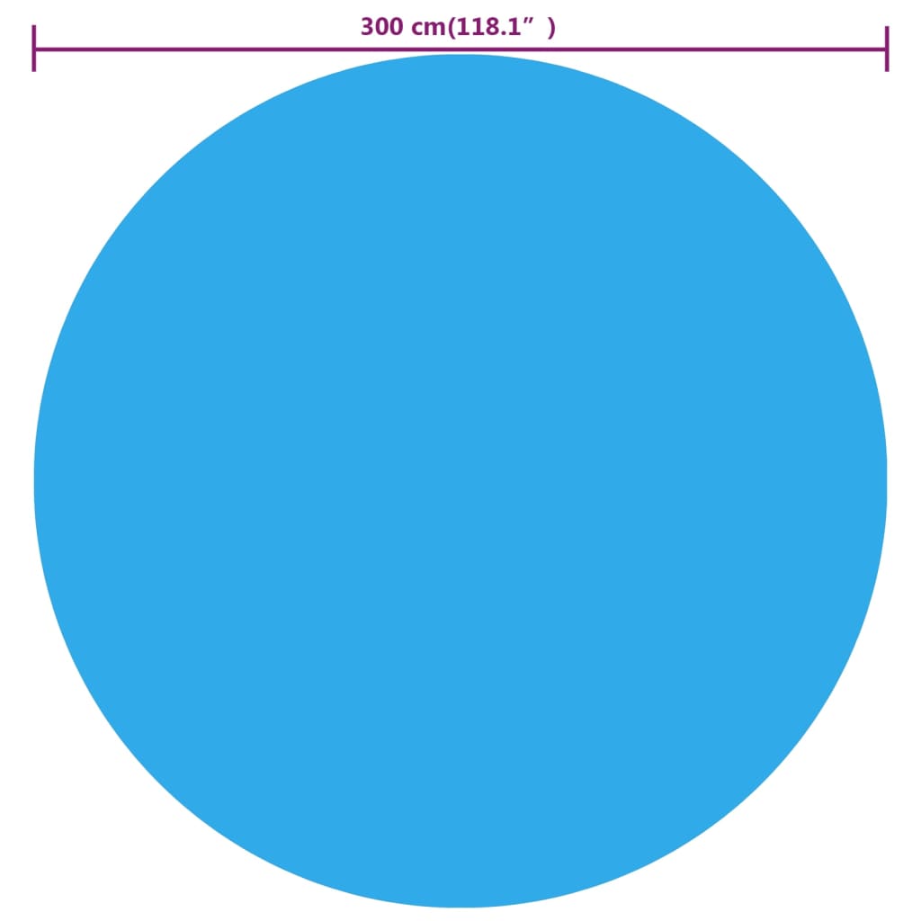 Vidaxl solar zwembadfolie drijvend rond 300 cm pe blauw