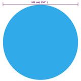 Vidaxl solar zwembadfolie drijvend rond 381 cm pe blauw