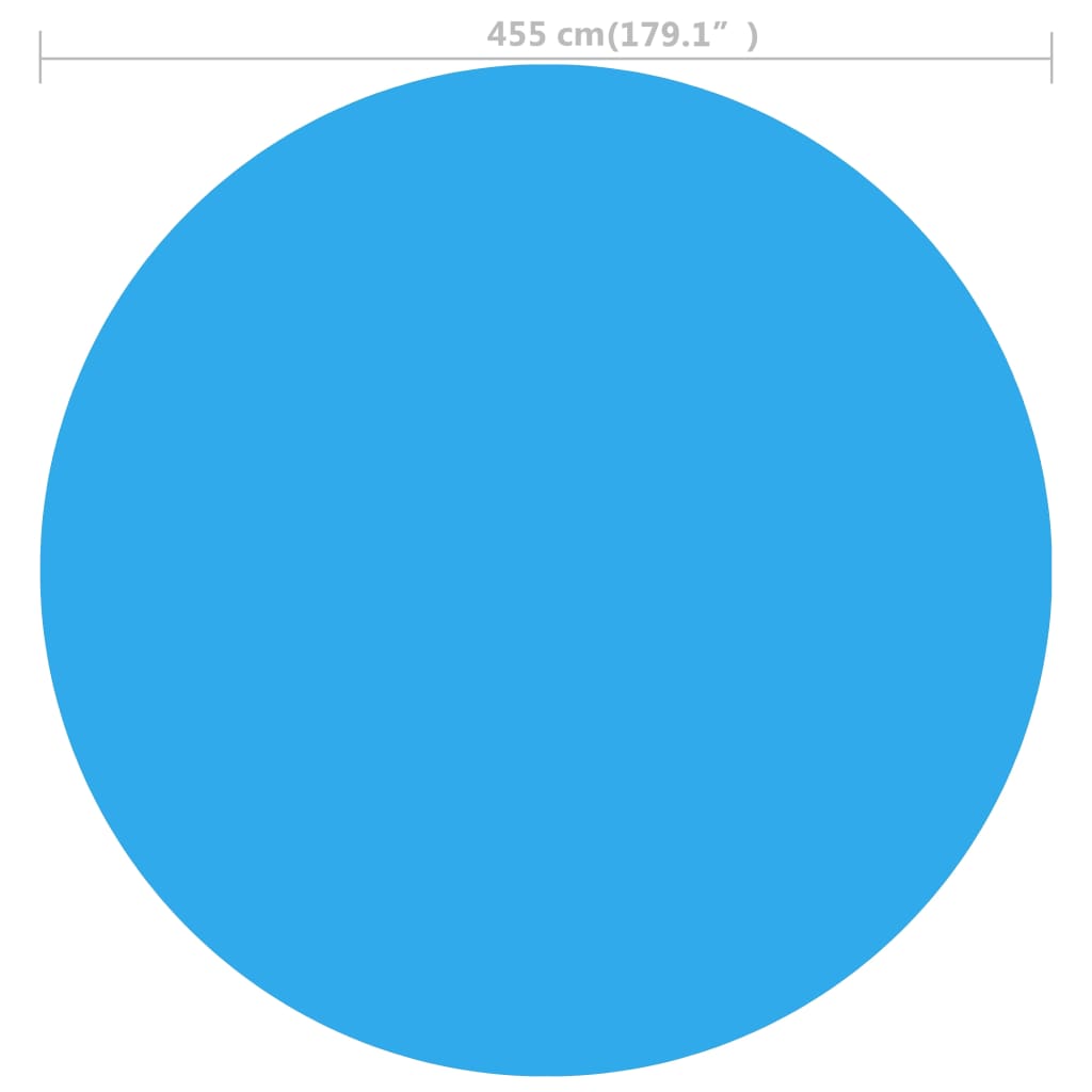 Vidaxl solar zwembadfolie drijvend rond 455 cm pe blauw