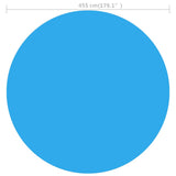 Vidaxl solar zwembadfolie drijvend rond 455 cm pe blauw