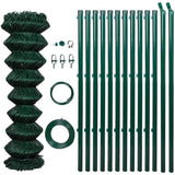 VidaXL Gaashek met palen 0,8x25 m staal groen