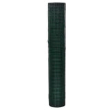 Vidaxl kippengaas 10x1 m gegalvaniseerd staal met pvc-coating groen