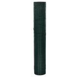 VidaXL Kippengaas 25x1 m gegalvaniseerd staal met PVC-coating groen