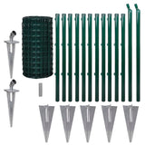VidaXL Hek 25x0,8m staal groen