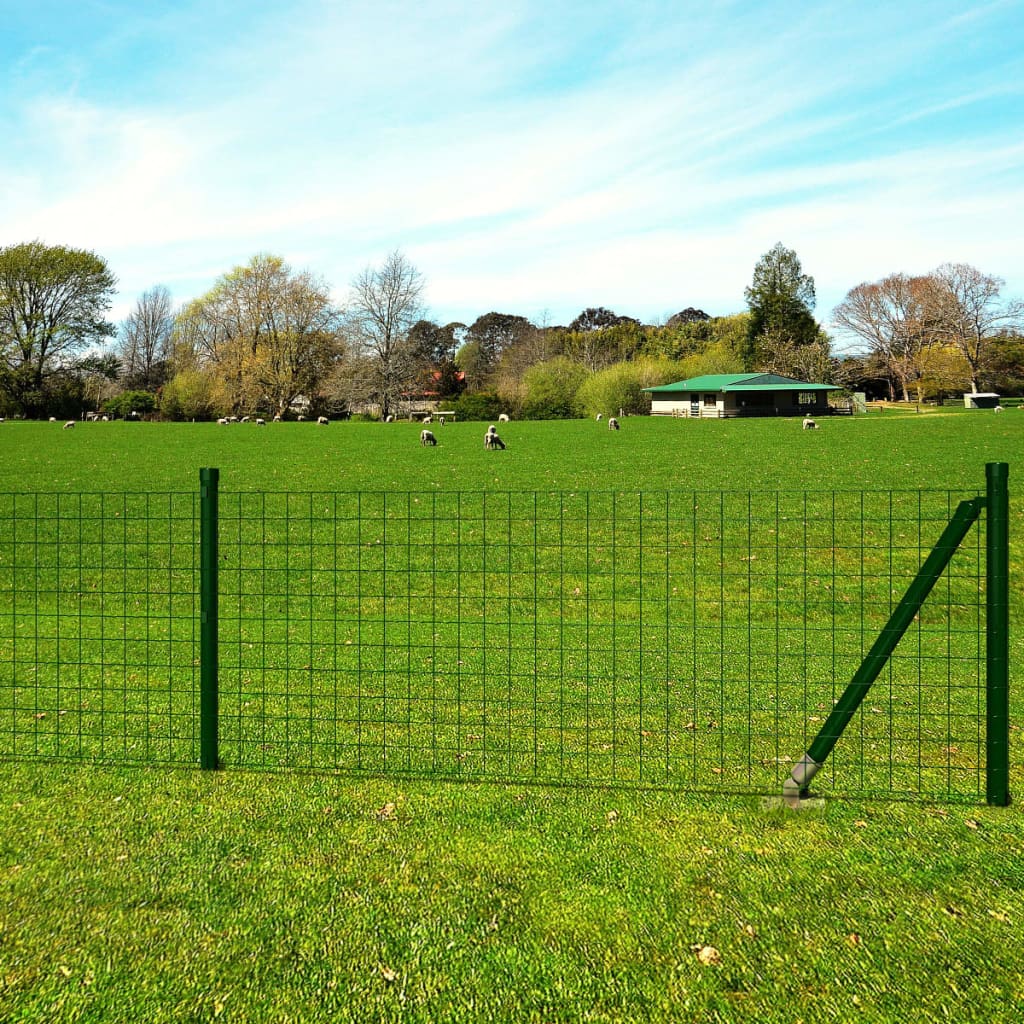 VidaXL Hek 25x0,8m staal groen