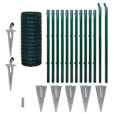 VidaXL Hek 25x1,0m staal groen