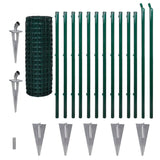 VidaXL Hek 25x1,2m staal groen