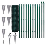 VidaXL Hek 25x1,5m staal groen
