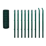Vidaxl eurohek 10x1,2 m staal groen