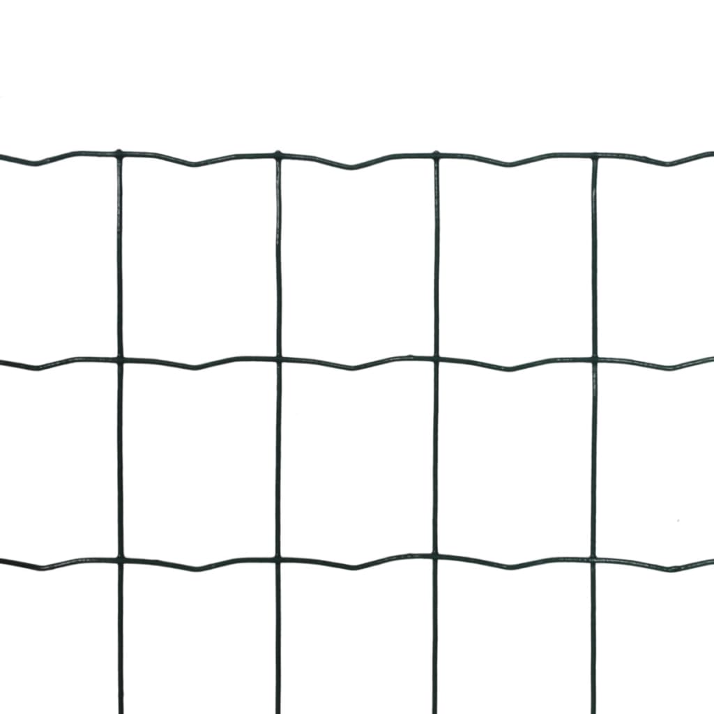 Vidaxl euro hek 10x0,8 m staal groen