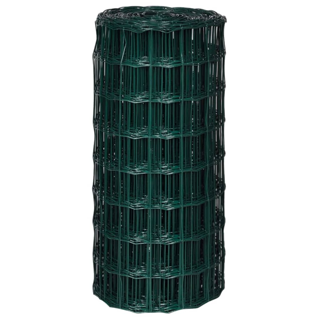 Vidaxl euro hek 10x0,8 m staal groen