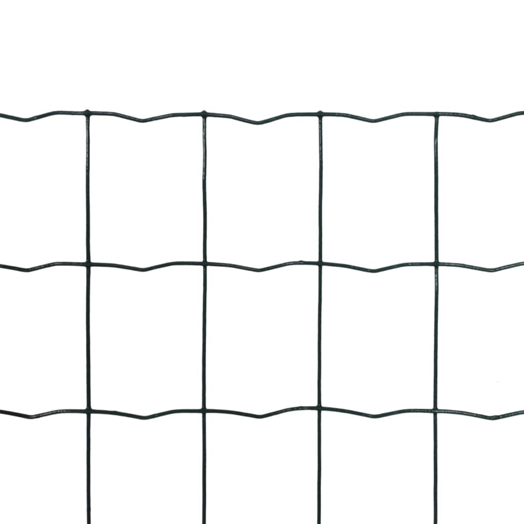 Vidaxl euro hek 10x0,8 m staal groen