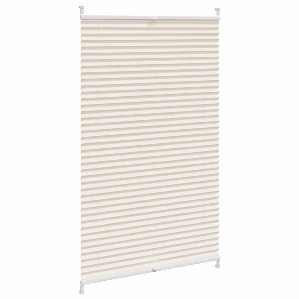Vidaxl plisséjaloezie 70x125 cm crème