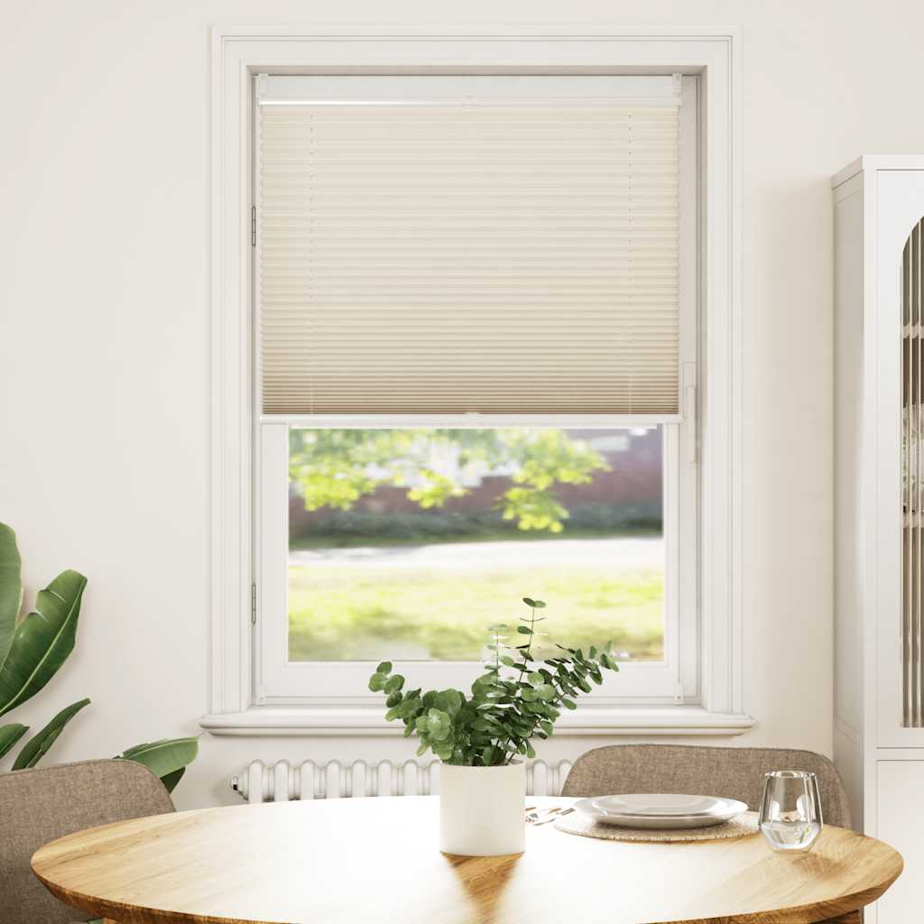 Vidaxl plisséjaloezie 70x125 cm crème