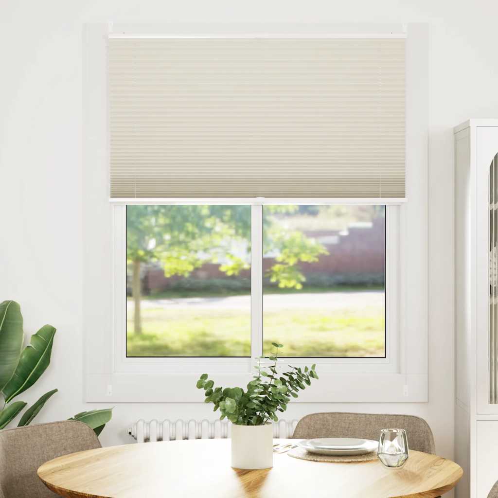 Vidaxl plisséjaloezie 100x125cm crème