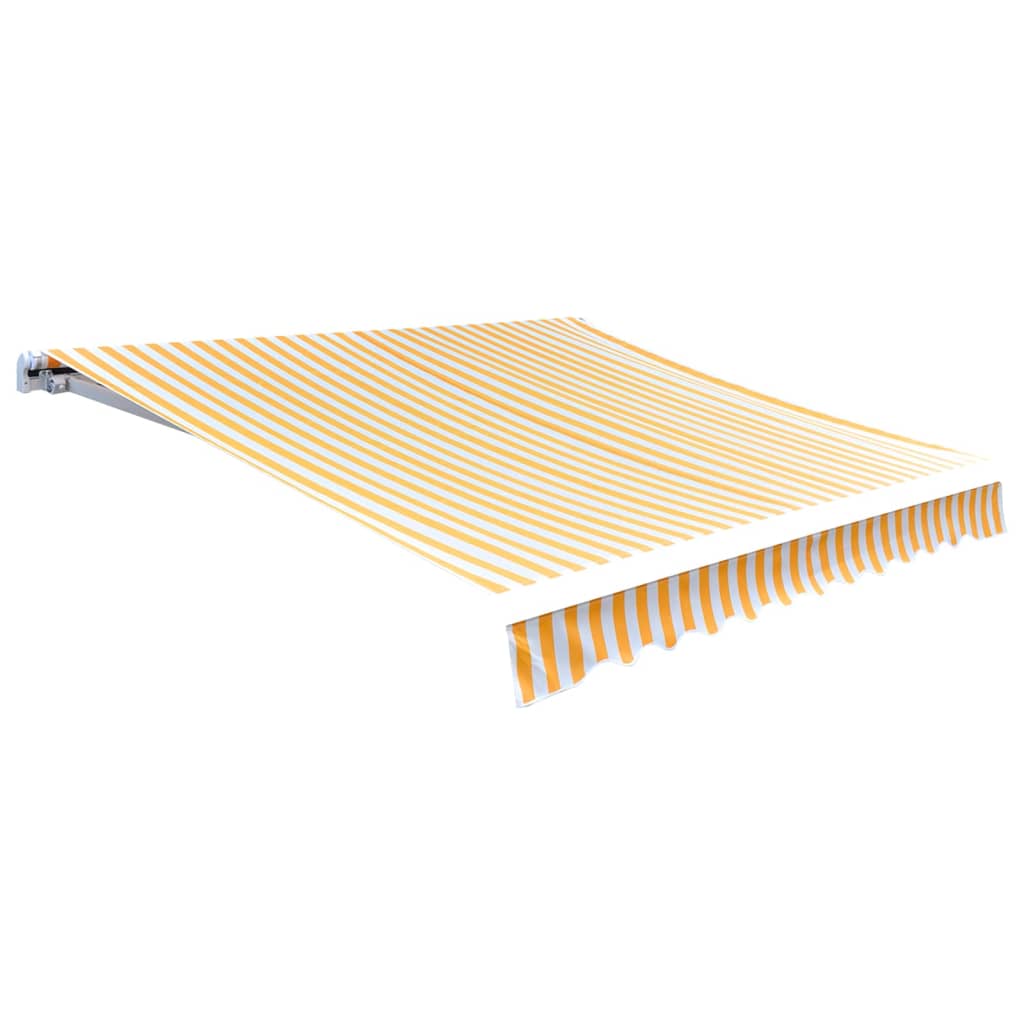 Vidaxl luifeldoek 3x2,5 m canvas zonnebloemgeel en wit