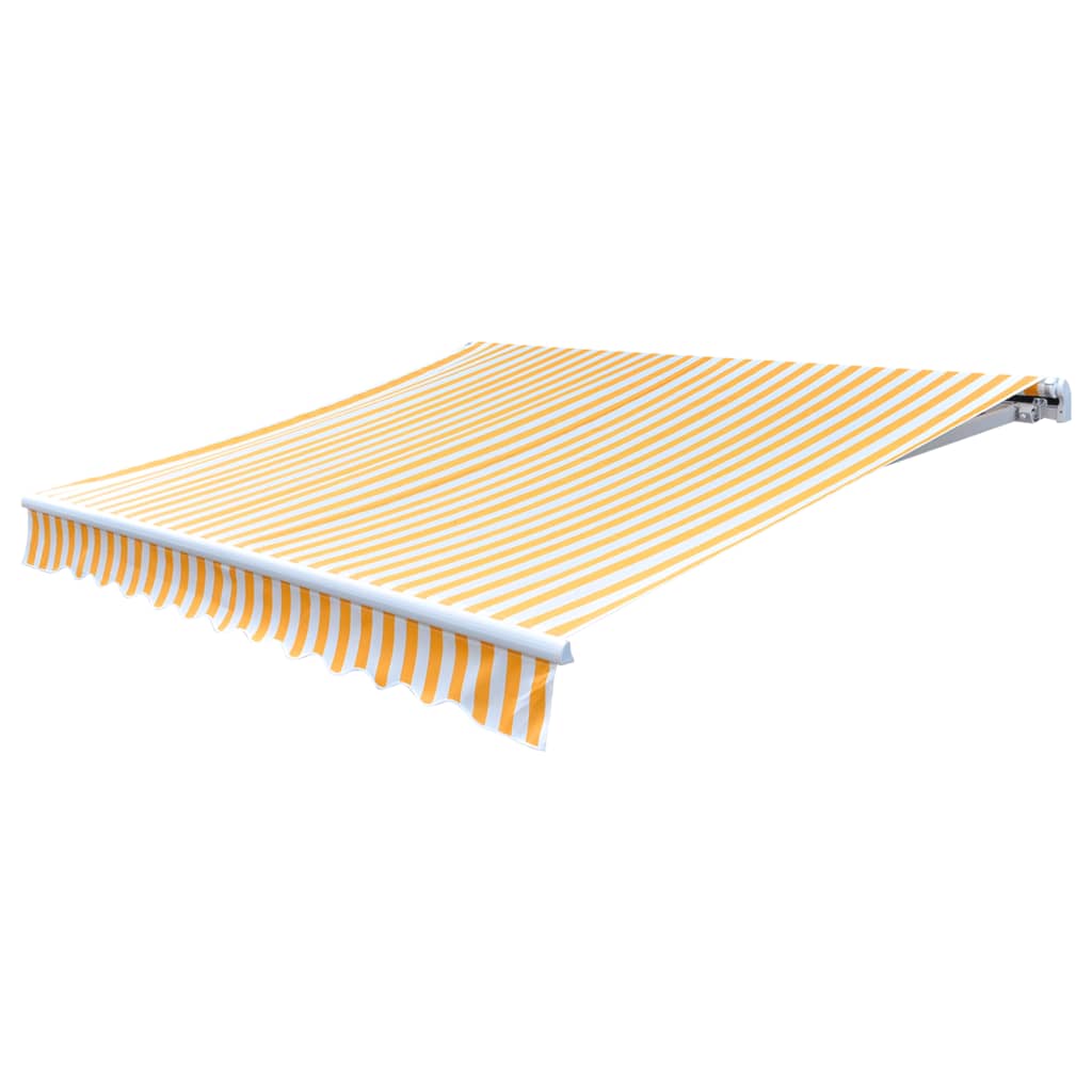Vidaxl luifeldoek 3x2,5 m canvas zonnebloemgeel en wit