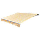 Vidaxl luifeldoek 3x2,5 m canvas zonnebloemgeel en wit